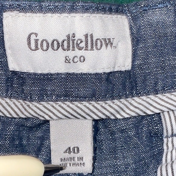 •GOODFELLOW & CO.•100% COTTON 10.5" INSEAM DENIM COLORED "LINDEN SHORT" SIZE 40 - Picture 6 of 9